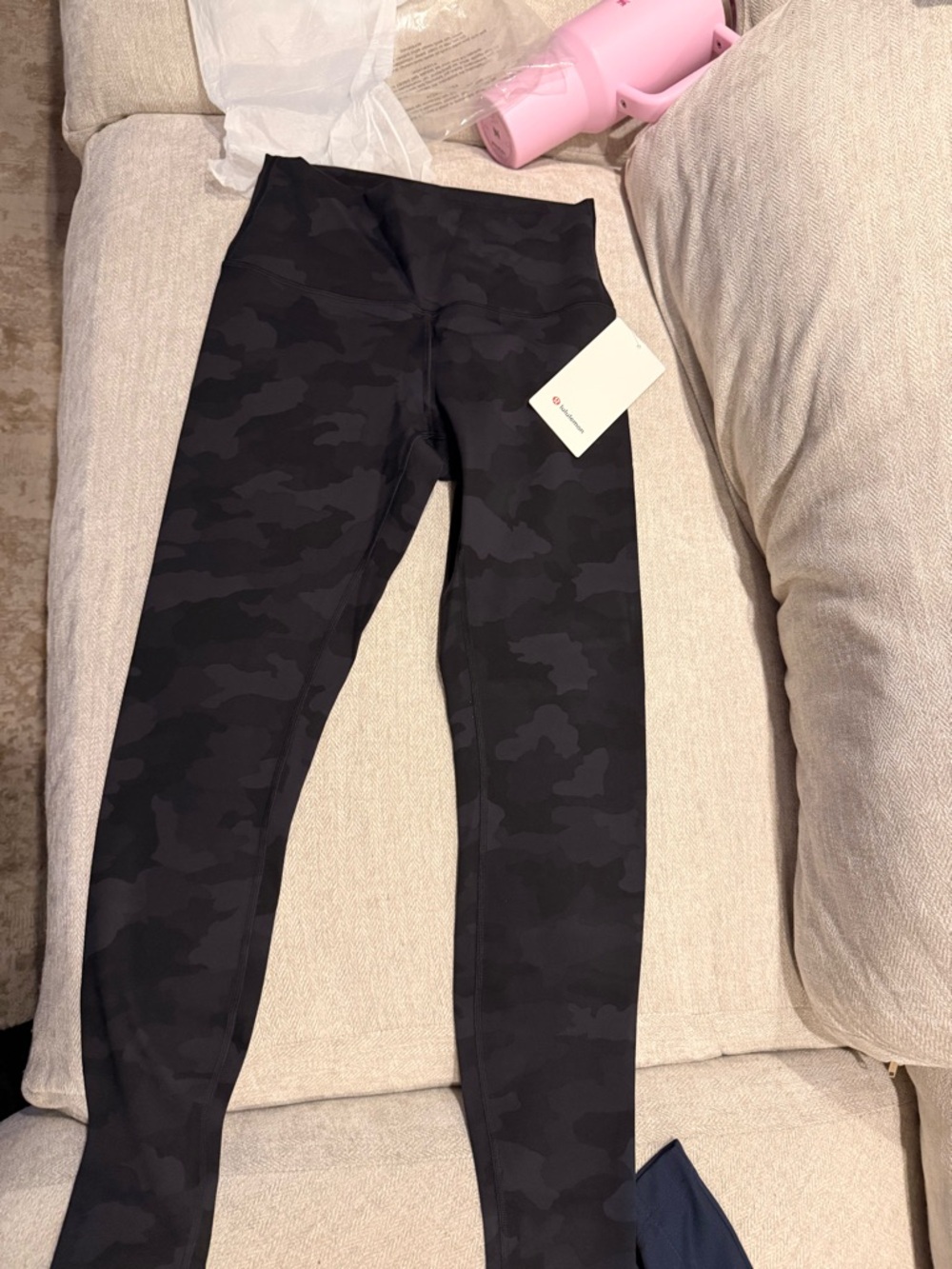 lululemon Black Camo-Print High-Rise Leggings